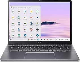2024 Chromebook Plus 514 Touchscreen Laptop, Intel 8-Core i3-N305, 8GB LPDDR5, 512GB SSD, 14" FHD IPS Touch Display, Wi-Fi 6E, FHD 1080P Webcam, SD Card Reader, Chrome OS, Cefesfy Design Mouse