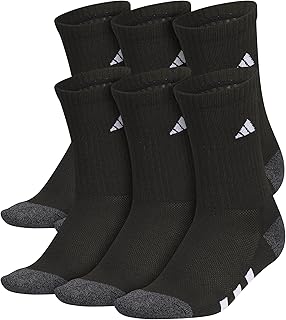 Unisex Youth Athletic Cushioned 6-Pack, Crew Socks Kids for Sports, Durable & Breathable