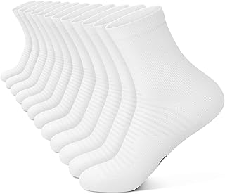 Sponsored Ad - Compression Running Ankle Socks for Men and Women (6 Pairs), Quarter Athletic Socks for Running, Cycling, Golf, Work