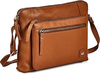 Small Soft Pebbled Real Leather Crossbody Handbags Purses Sling Crossover Shoulder Bag