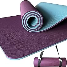 Sponsored Ad - Extra Thick Exercise Yoga Mat with Strap - 2/5 Inch (10MM), Non-Slip Workout Mat for Yoga, Pilates, and Floor Exercises