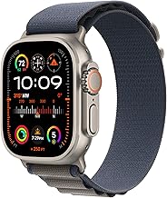 Watch Ultra 2 [GPS + Cellular 49mm] Smartwatch with Rugged Titanium Case & Blue Alpine Loop Small. Fitness Tracker, Precision GPS, Action Button, Extra-Long Battery Life