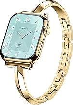 Thin Band Compatible with Apple Watch 38mm 40mm 41mm 42mm 44mm 45mm 46mm 49mm for Women, Slim Bracelet Designer Dressy Stainless Steel Metal Strap for iWatch Series 11 10 9 8 7 6 5 4 SE Ultra