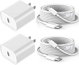 Fast iPhone Charger, iPhone Charger Fast Charging 2Pack Quick Chargers 6ft Long USB C to Lightning Cable Quick Charging Cord USB Charge Block Adapter for iPhone 14 Plus/14 ProMax/13 Mini 12/11/XS/iPad