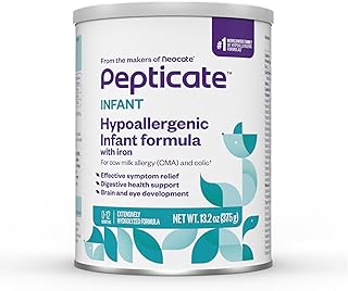 Sponsored Ad - Pepticate Baby Formula, Hypoallergenic Powdered Infant Formula for Cow Milk Allergy, with Omega 3 DHA, ARA, Iron & Prebiotics, 13.2oz