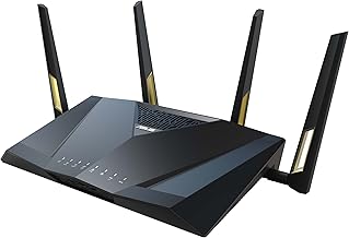 RT-AX88U PRO AX6000 Dual Band WiFi 6 Router, WPA3, Parental Control, Adaptive QoS, Port Forwarding, WAN aggregation, lifetime internet security and AiMesh support, Dual 2.5G Port