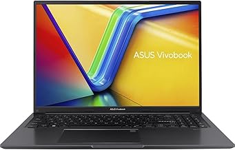 VivoBook 16 Laptop, 16” WUXGA (1920 x 1200) 16:10Display, AMD Ryzen 7 7730U CPU, AMD Radeon™ Graphics, 8GB RAM, 1TB SSD, Fingerprint Sensor, Windows 11 Home, Indie Black, M1605YA-ES74