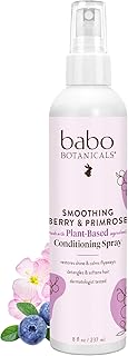 Sponsored Ad - Babo Botanicals Smoothing Berry Conditioning Spray - Detangling & Nourishing - Eliminates Frizz & Prevents Static - Evening Primrose Oil - Non-Aerosol - For all ages - Light Berry Fragr