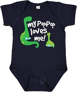 inktastic My Pop Pop Loves Me Dinosaur Baby Bodysuit