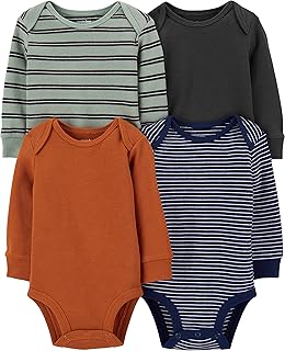 Baby 4-Pack Long-Sleeve Thermal Bodysuit