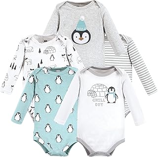 unisex-baby Cotton Long-sleeve Bodysuits 5-pack