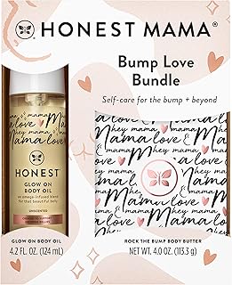 The Honest Company Honest Mama Body + Belly Bump Love Bundle | Moisturizing, Plant Based Oil + Stretch Mark Butter Cream