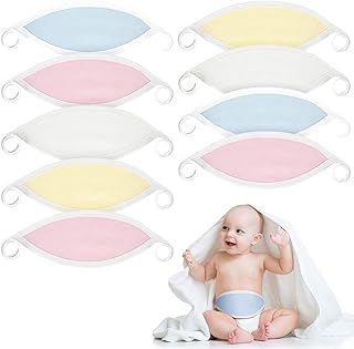 Sponsored Ad - Hoolerry 8 Pcs Baby Belly Band Newborn Infant Comfort Cotton Belly Binder Wraps for Baby Umbilical Cord Cover Band Umbilical Cord Belt for 0-12 Months Infant Boy Girl Gift, 4 Color