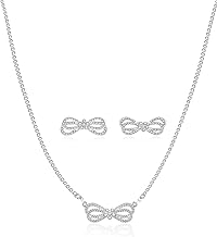 Wedding Jewelry Sets for Brides Bridesmaid Rhinestone Crystal Statement Choker Necklace Earrings Bracelet Set Bridal Wedding Prom Jewelry Accessories for Women