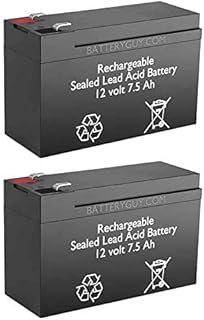 Sponsored Ad - BatteryGuy G2000 Replacement 12V 7.5Ah SLA Batteries Brand Equivalent (Rechargeable, High Rate) - Qty of 2