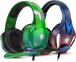 G2000 Gaming Headset & H9 Gaming Headset, for PS4, Xbox One, PC, Laptop, Nintendo Switch, Over Ear Headphones with Noise-Cancelling Mic