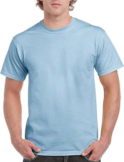 Men's Ultra Cotton G2000, Adult T-Shirt. Light Blue, Medium
