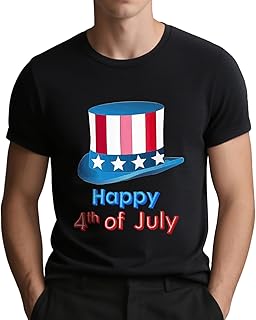 Sponsored Ad - Women’s T-Shirts Cotton, Short Sleeve Tee Shirt Casual for Men, Loose Summer Tops Independence Day Graphic