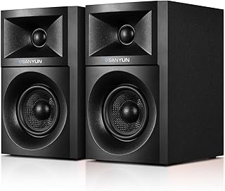 Sponsored Ad - Sanyun SW203 4.0 Computer Speakers - 60W 4-Way DSP Control 3D Immersive Sound - 3" Carbon Fiber Woofer & 20mm Silk Dome Tweeter - 24bit DAC USB/Bluetooth 5.4/AUX - Studio-Grade Audio (P
