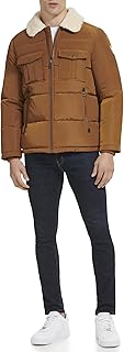 Womens Mid-weight Puffer Jacket With Sherpa Collar