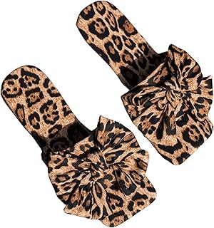 Sponsored Ad - Women's Bow Cute Sandals Trendy 2025 Graphic Print Dressy Open Square Toe Summer Slide Flat Sandals