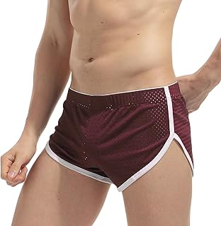 Mens Mesh Booty Shorts 3 Inch Sexy Smooth Lounge Active Shorts Ranger Panties