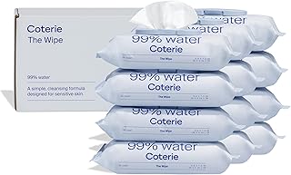 Sponsored Ad - Coterie Baby Wipes for Sensitive Skin, Plant-Based and Plastic-Free Fibers, 99% Water, Hypoallergenic, pH Balanced, Unscented, Clean and Gentle Baby Essentials, 12 Pack, 672 Count
