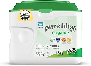 Pure Bliss by Similac Organic Infant Formula, Easy to Digest, USDA-Certified Organic, Powder, 20.6-oz Tub