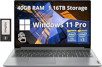 Sponsored Ad - Ideapad 1i 15.6" FHD Touchscreen Laptop, Intel i3 1215U, 40GB RAM, 1.16TB Storage(1TB SSD+160GB Docking Station Set), Intel UHD Graphics, Full Size Keyboard, Win11 Pro, Gray