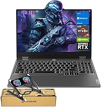 LOQ 15 15ARP9 RTX 4060 Gaming Laptop, 15.6" FHD 144Hz, AMD Ryzen 7 7435HS, NVIDIA RTX 4060, 32GB DDR5 RAM, 1TB SSD, Backlit KB, RJ-45, Bundle with PCO Laptop Cooler