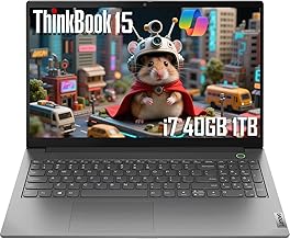 ThinkBook 15 Gen 4 Business Laptop (15.6" FHD Anti-Glare, Intel 10-Core i7-1255U, 40GB RAM, 1TB SSD), Fingerprint, 1080p Webcam, Thunderbolt 4, Ethernet, Wi-Fi 6, Win 11 Pro w/Copilot, Grey