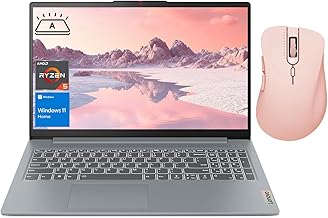IdeaPad Slim 3 Laptop, 15.6" FHD Display, AMD Ryzen 5 5625U, 16GB RAM, 512GB SSD, Backlit KB, SD Card Reader, Webcam, HDMI, Wi-Fi 6, Win 11 Home, Bundle with Thunderobot ML101 Wireless Mouse