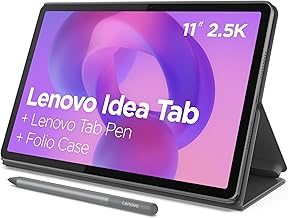 Idea Tab - College Tablet - 11″ 2.5K IPS Touchscreen Display - 90Hz - MediaTek Dimensity 6300-8 GB Memory - 256 GB Storage - Integrated Arm Mali-G57 MC2 Tab Pen and Folio Case