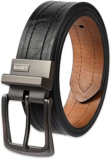 Levi’s Men’s 2-in-1 Reversible Belt – Everyday Casual Jean Style (Regular & Big & Tall Sizing)