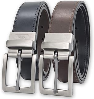 Sponsored Ad - Levi Strauss Signature - Premium Leather Reversible Belt for Men for Jeans, Work, Dress & Casual pants | Cinturon Para Hombre