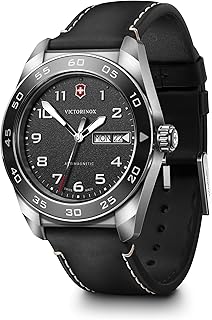 Sponsored Ad - Swiss Army Quartz Black Dial Black Leather Strap Watch 42mm - 242041