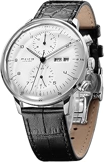 Men’s Watches Bauhaus Automatic Watch Stainless Steel Mechanical Watch Wristwatch Casual Dress Watches for Men with Leather Bands Date -FM121