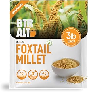 Sponsored Ad - Better Alt 3 LBS SUPER PACK Millet Grain, Superfood of the Year 2023, Gluten Free Millet Seed, Hulled Whole Grain, Foxtail Millet, High Protein, Alternative to Rice, VACUUM SEALED