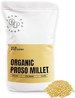Sponsored Ad - Old Potters Wildlife Organic White Millet for Bird Feeding and Wildlife Bird attracting, Non-GMO and USA Grown, 25 lbs