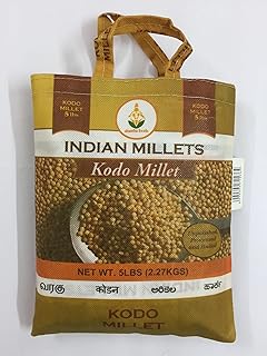 Shastha Kodo Millet (Varagu) - 5 Lbs (Pack of 1) - Processed, Semi polished and Hulled