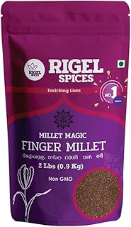 Sponsored Ad - Rigel Spices Finger Millet | 2lbs resealable pack | Kezhvaragu | Non GMO | Gluten Free | Rich in fiber