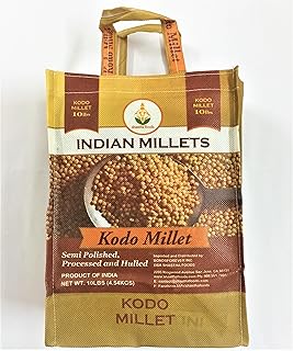 Shastha Kodo Millet (Varagu) - 10 Lbs (Pack of 1) - Processed, Semi polished and Hulled