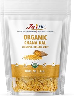 Sponsored Ad - Jai Ho Certified Organic Kabuli Chana Garbanzo Beans 4 lb | Chickpeas Lentils | Indian Kabuli Chole Chana | USDA Organic | Non-GMO | Chemical-Free | Premium Quality Kosher (4 Pound, Cha