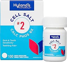 Hyland's Cell Salt No. 2 Calc Phos 6X Tablets, Natural Homeopathic Relief of Oral Discomfort and Sore Throat, Quick Dissolving Tablets, 100 Count