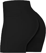Sponsored Ad - Sunzel No Front Seam Biker Shorts for Women with Pockets, Yoga Workout Gym Bike Shorts with Tummy Control