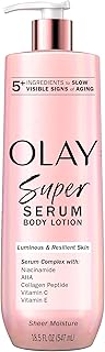 Sponsored Ad - Super Serum Hand & Body Lotion for Dry Skin, 24hr Long Lasting Hydration, 5+ Ingredient Serum Complex for Bright Even Firm Luminous Skin, Sweet Vanilla & Soft Wood Scent, 18.5 fl oz