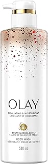 Exfoliating & Moisturizing Body Wash With Sugar, Cocoa Butter, & Vitamin B3, 17.9 Fl Oz, 4.673 Lb