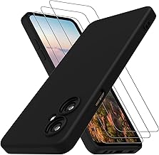 Sponsored Ad - for OnePlus Nord N30 5G Phone Case with 3 Pack Tempered Glass Screen Protectors, Soft Liquid Silicone TPU with Microfiber Liner Full-Body Protective Cover Case for OnePlus Nord N30, Bla