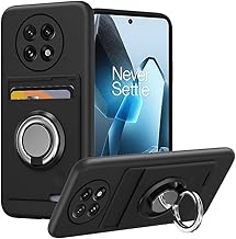 case for OnePlus 13 Phone Case with Card Holder & Ring Stand case for OnePlus 13/1+ 13 5G （2025） Cover - Black