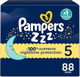 Sponsored Ad - ZZZ Overnight Diapers, Size 5 (27+ lbs), 88 Count, Nighttime Protection Disposable Baby Diaper, Night Time Leak and Skin Protection